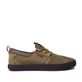 Dámské Skate Boty Supra FLOW Olivy Zelené/Černé | CZ-38795